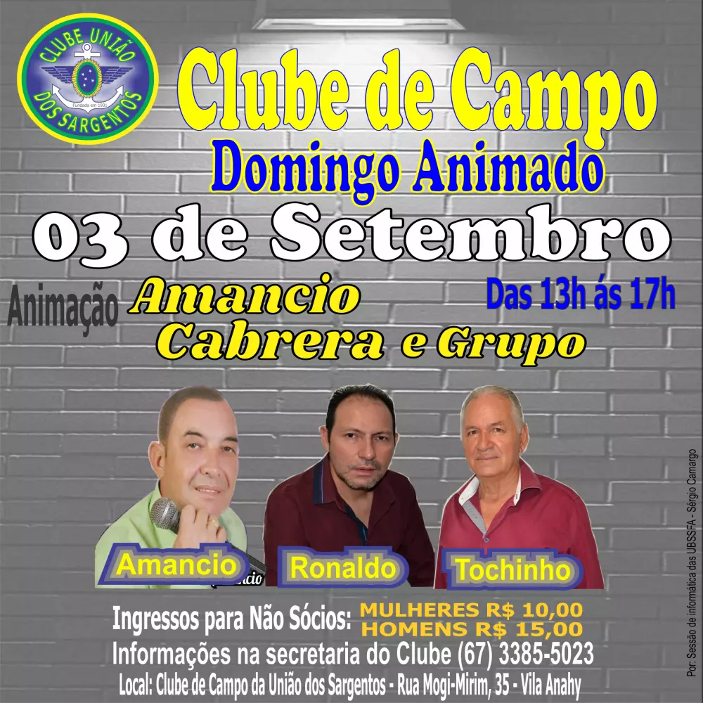 Domingo Animado no Clube de Campo 03/09/2023